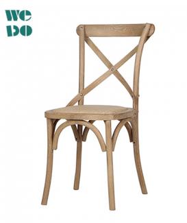 Vintage Oak Wood Crossback Chair