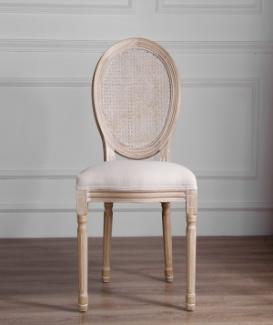 French Louis Chost Rattan back Chair Wooden Furniture 