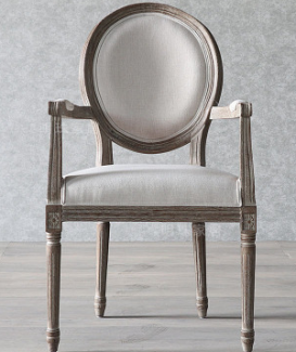 Luxury French Style Armchair Wooden Louis Chair
