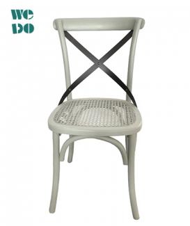 Wooden Rattan Seat Crossback Chair