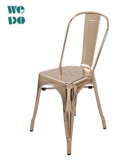 Rose Gold Outdoor Galvanized Metal Chair 