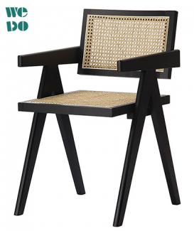 PJ Chair Solid Beech Wood Rattan Chair