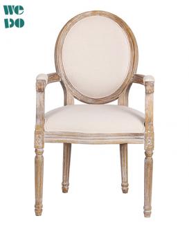 Competitive Price Wooden Louis Dining Armchair 