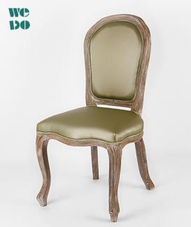 Vintage PU Seat&Back Wooden Dining Chair
