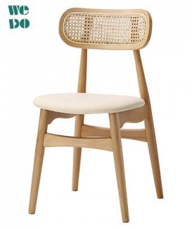 Beech Wood Tattan Seat Cafe Shop Dining Chair