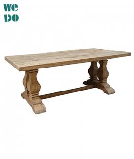 Antique Recyle Natural Wood Dining Room Table