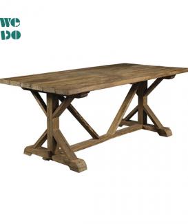 European Vintage Reclaimed Wood Dining Table 