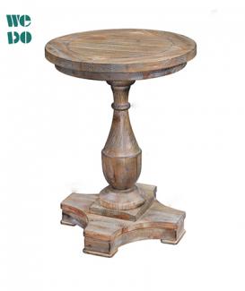  Vintage Reclaimed Wood Round Dining Table 