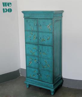 French Wood Shabby Chic Cabinet 
