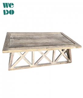  Antique Style Carved Recycled Wooden Coffee Table 