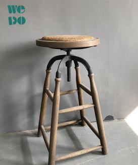  Wood Iron High Bar Stool Chair 