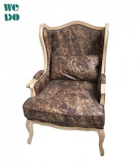 Furniture Arab Style Hand Carved Wood Single Sofa 