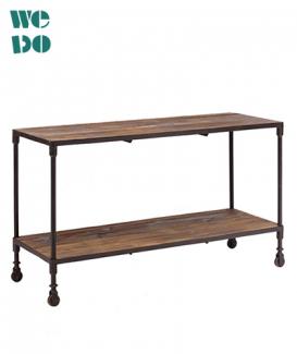  Industria Wood  Storage Shelf With Wheels