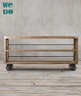 China Made Industrial  Storage Elm Wood Shelf 