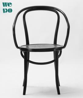 Black Solid Wood Dining Armchair For Restaurant