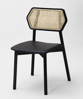 hexagon back chair with pu seat   