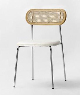 stainless steel frame dining chair