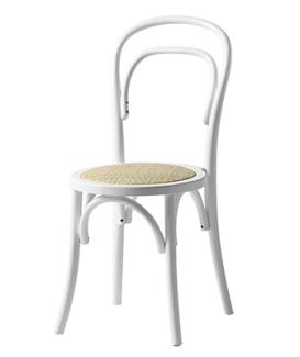 white stackable dining chair 
